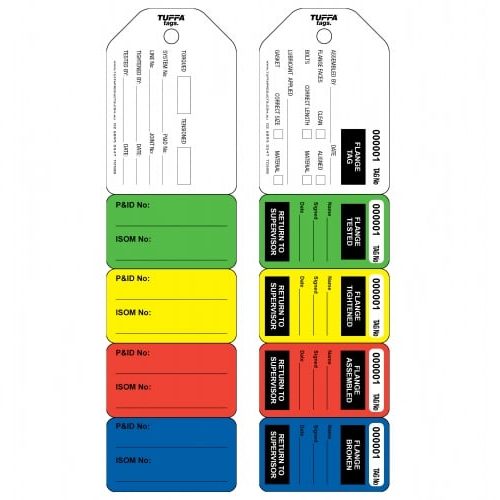 5 Stage Flange Tags (packs of 100) FLP07