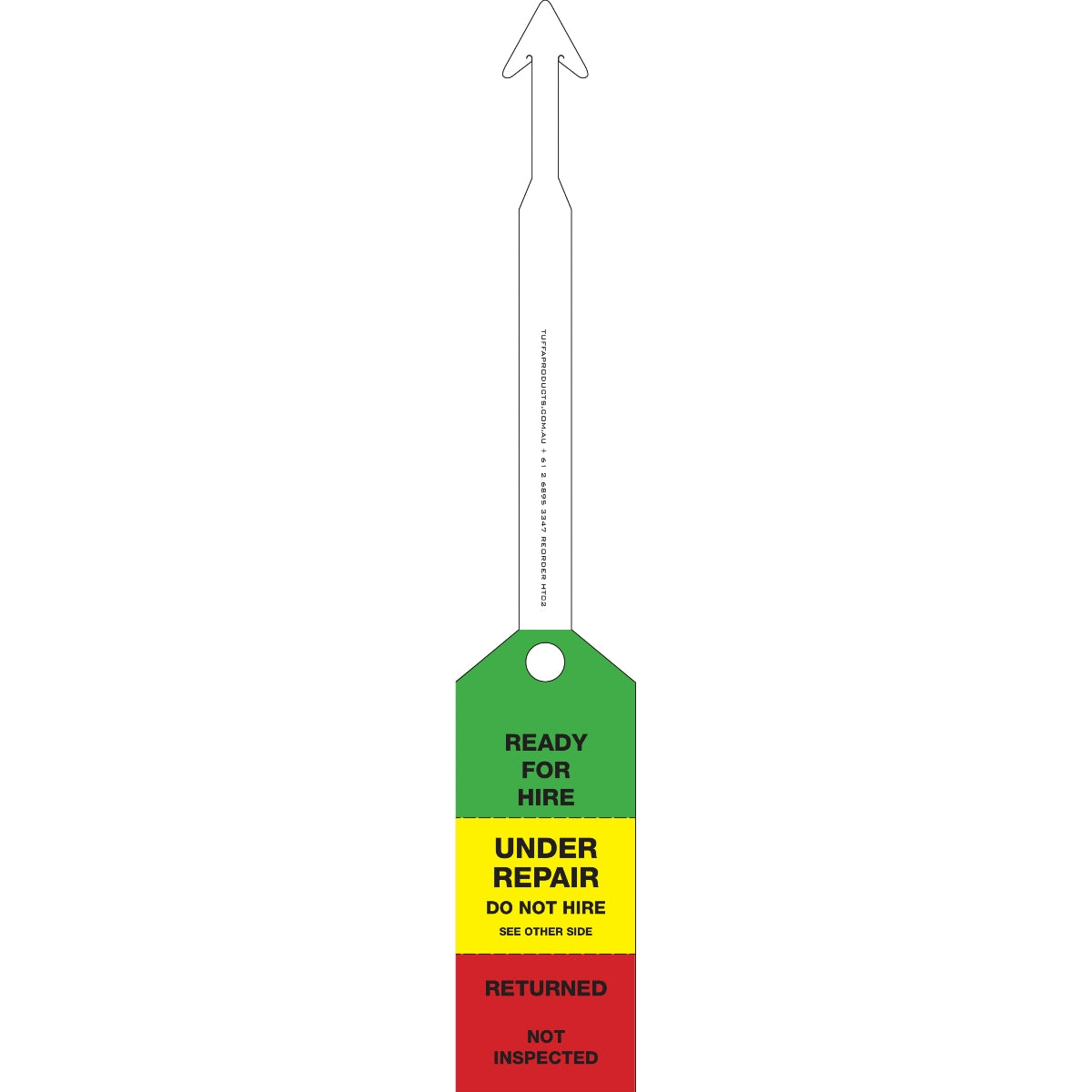 3 Stage Self-Locking Hire Tag (packs of 100) HT02