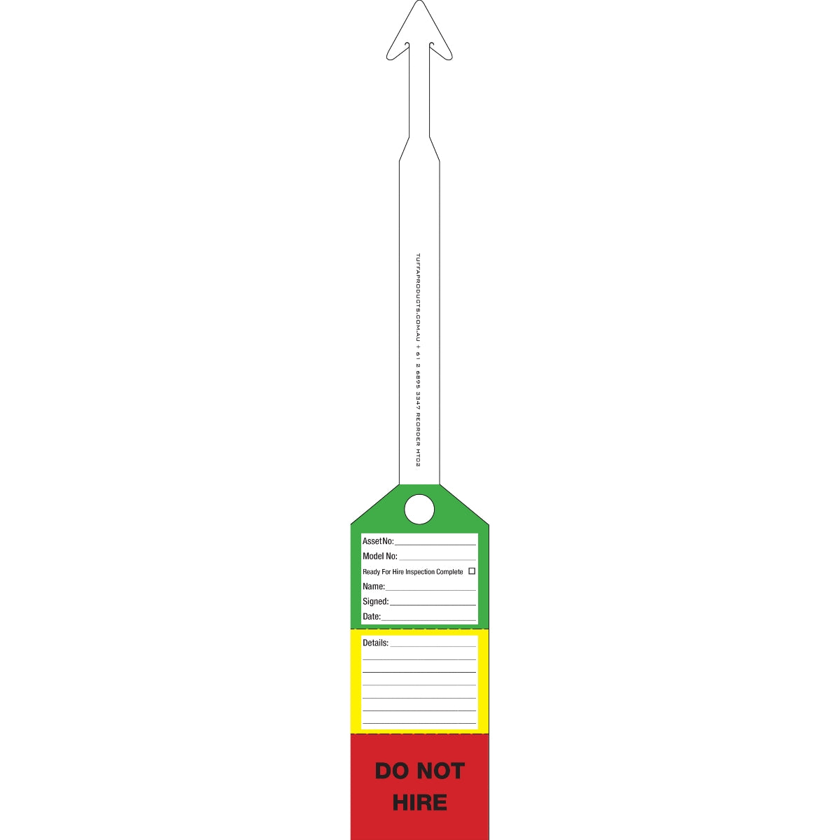 3 Stage Self-Locking Hire Tag (packs of 100)