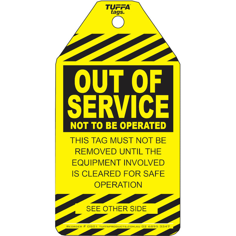 Out of Service Tags - Pack of 100