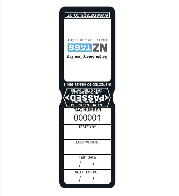 Heavy Duty - Height Safety Tag - Pack of 100 tags