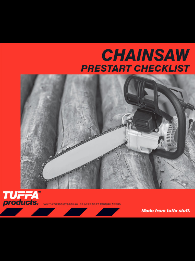 Chainsaw Prestart Checklist Books DB35