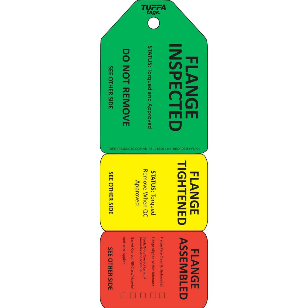 3 Stage Flange Tags - Pack of 100 tags