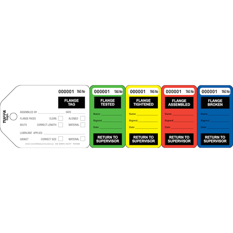 5 Stage Flange Tags - Pack of 100