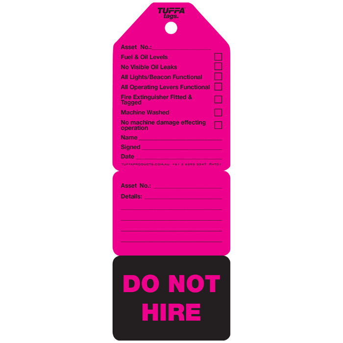 Hire Tags - Pack of 20