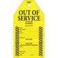 Out of Service Tags – 1 Tear Off Section (packs of 100) Code OS02