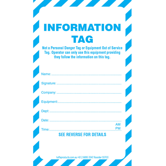 Information Synthetic Tags (packs of 100)