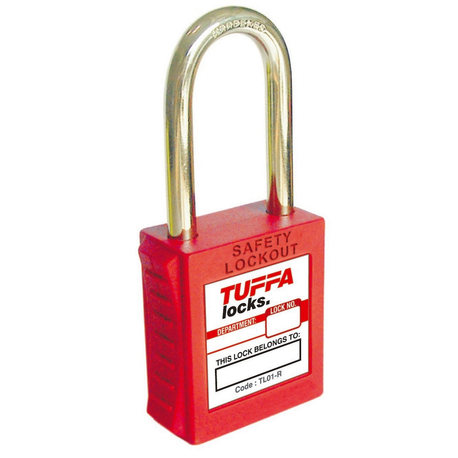 TUFFA Safety Locks – Keyed Different (Red) Code TL01-R-KD – NZ Tags