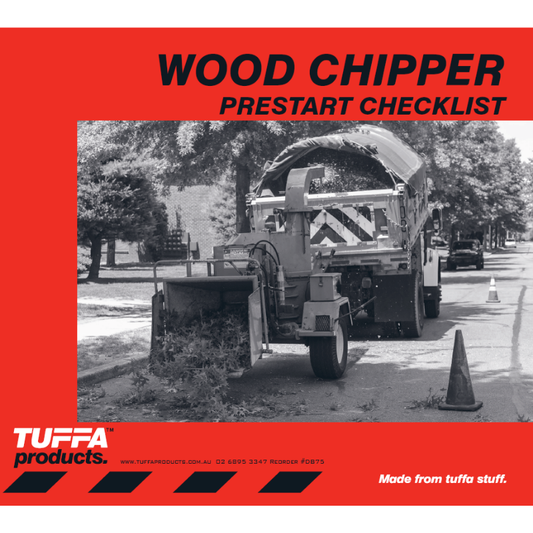 Wood Chipper Prestart Checklist Books DB57