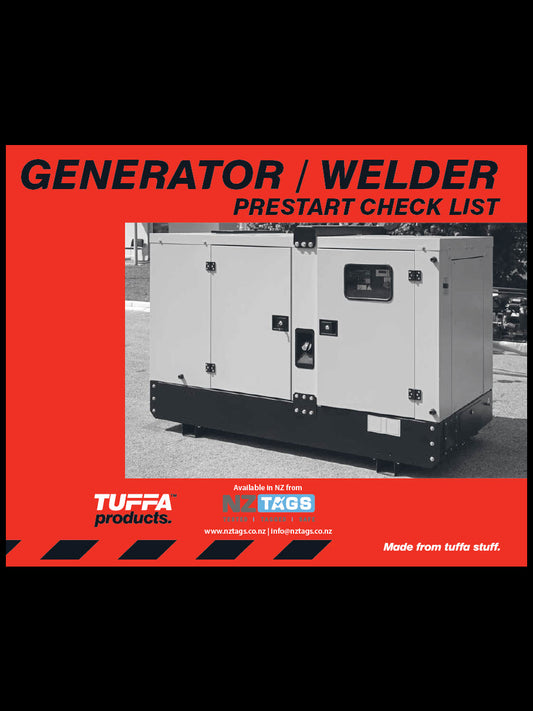 Generator / Welder Prestart Checklist Books