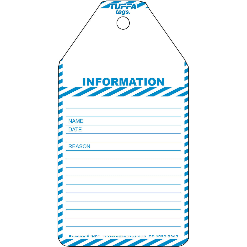 Code Inforcment Tags Information Tags - Pack of 20 – NZ Tags