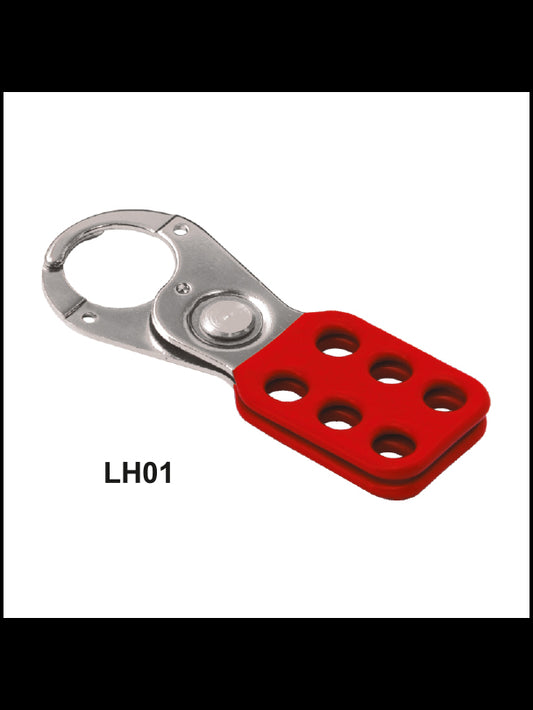 Vinyl Coated Hasp 25mm - Red 6 Holes