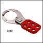 Vinyl Coated Hasp 38mm - Red 6 Holes