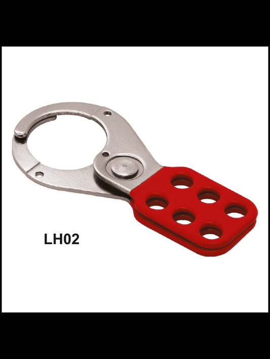 Vinyl Coated Hasp 38mm - Red 6 Holes