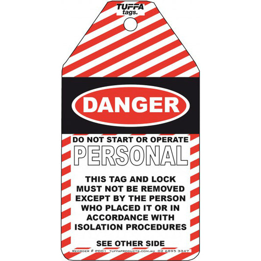 Personal Danger Tags - Pack of 20