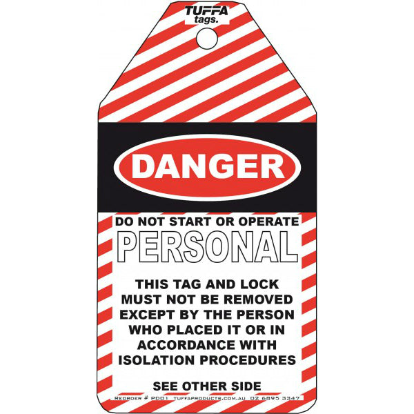 Personal Danger Tags - Pack of 20