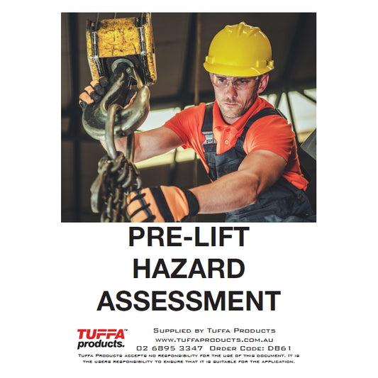 Pre Lift Hazard Assessment Book